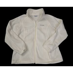 Columbia Sportswear Company RN 69724 Women's Zip Up Ivory Fleece Jacket Size 1X